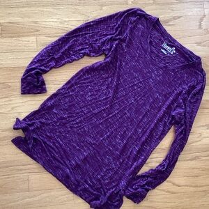 Hanes Purple Long Sleeve Blouse